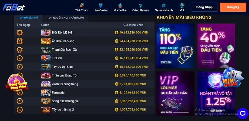 Thưởng sinh nhật và dịp lễ lớn 33vin